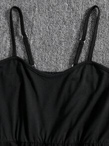 2pcs Tween Girl Puff Blue Padded Coat & Letter Print Leggings Set - Blue - View 7