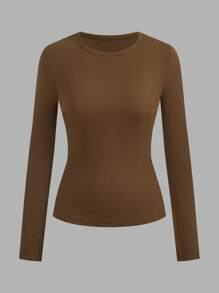 SHEIN EZwear 3-częściowy damski zestaw koszul z długim rękawem Basic Y2K Fitted