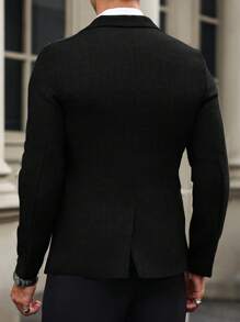 Manfinity Hypemode Blazer informal de color liso, otoñal