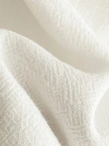 SHEIN Frenchy Trang phục thường ngày cỡ lớn mùa thu, Quần áo mùa thu, Quần áo mùa thu cho phụ nữ, Trang phục du lịch sân bay, Bộ 2 váy và áo sơ mi tay chuông màu trơn, Mùa xuân và mùa thu - trắng - Xem 4