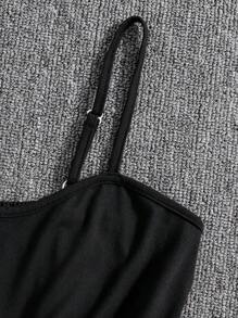 2pcs Tween Girl Puff Blue Padded Coat & Letter Print Leggings Set - Blue - View 6