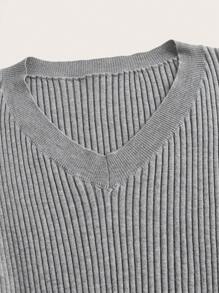 SHEIN Essnce Plus Size Women's 2 Packs Pullover Sweater,Pink And Grey, Smart Casual,Everyday Elegant Slim Fit Work Top Fall/Winter Commuting Bottoming Shirt - Multicolor - View 7