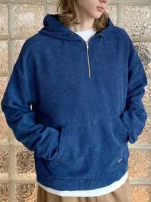 Manfinity VCAY Men's Knitted Casual Loose Fit Solid Color Long Sleeve Hooded Sweater