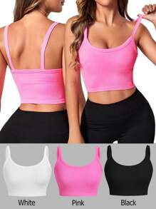 3pcs/Set Seamless Sport Camisole - Multicolor - View 1