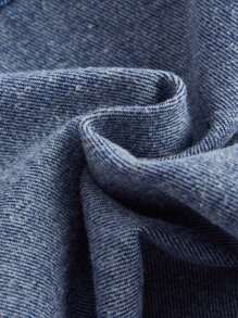 SHEIN MOD Plus Size Casual Loose Straight Leg Blue Baggy Jeans Y2k Hollowed Costumes Christmas Women Clothes Thanksgiving Women Outfit Homecoming Winter Clothes Cowgirl Costume Fleece