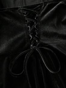 SHEIN MOD Faux Fishbone Design Off Shoulder Dress,Dinner Outfit,Formal Dress,Prom Dress