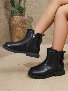 Botas curtas de moda estilo princesa para meninas, Outono/Inverno