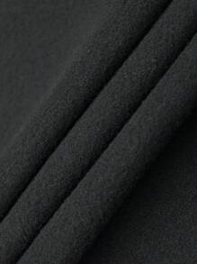 Manfinity EMRG Men's Letter Print Hooded Sweatshirt And Lace-Up Drawstring Pants Casual 2-Piece Set - Black - View 3