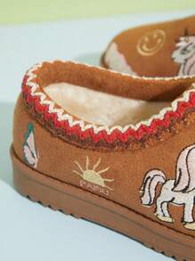 Mini mi 畅销儿童拖鞋木屐，带编织领口 - 超级舒适、甜美、百搭、温馨，非常适合全天休闲 - 卡其色 - 查看 4