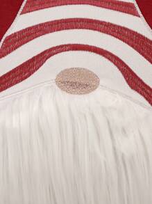 1 件圣诞刺绣毛绒装饰枕套，秋季装饰，秋季装饰，房间装饰 - 紅色 - 查看 5