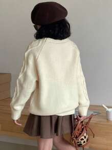 Dazy Kids Tween Girl Crew Neck Sweater, Tween Girl Fall Clothes,Back To School Clothes