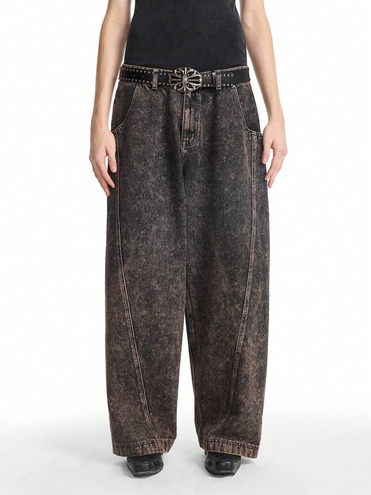 Men's Fashionable Distressed Loose Fitting Denim Jeans