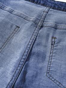 SHEIN Teen Boy Casual Fashion Blue Comfort Stretch Jeans For Dailywear And Back To School Boys Cool/Boys Thanksgiving Costume Dailywear And Fall/Winter Teen Boy - Dark Wash - View 12