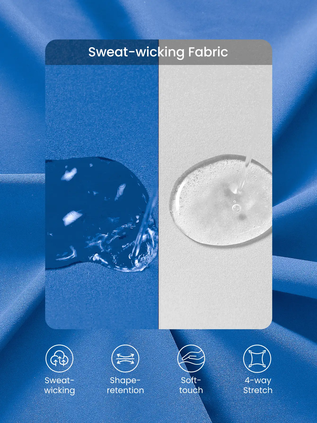 GLOWMODE Built-In Cups High Impact Supportive Round Neck Adjustable Y Back Sports Bra Jogging Running Training - Blue - View 5