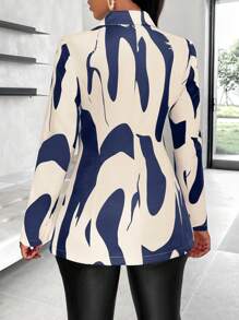 SOLERSUN Blazer à simple boutonnage avec ceinture à imprimé tout-sur-tout