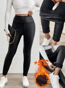Chiquease 女士紧身休闲日常时尚潮流紧身裤 - 黑色 - 查看 1