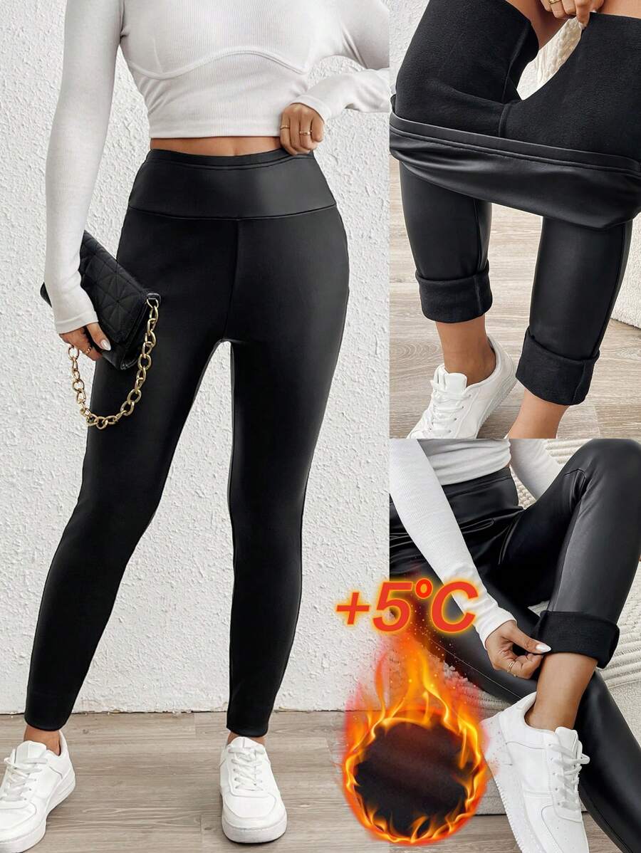 Chiquease 女士紧身休闲日常时尚潮流紧身裤 - 黑色 - 查看 1