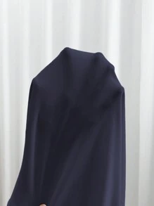 SHEIN Essnce 大码秋季衬衫裙、长袖衬衫长裙、白色连衣裙、夏季女装连衣裙、女式衬衫秋季女装女长袍、高个子女士商务休闲女装、有领女士衬衫办公室装长袖衬衫 - 藏蓝色 - 查看 7
