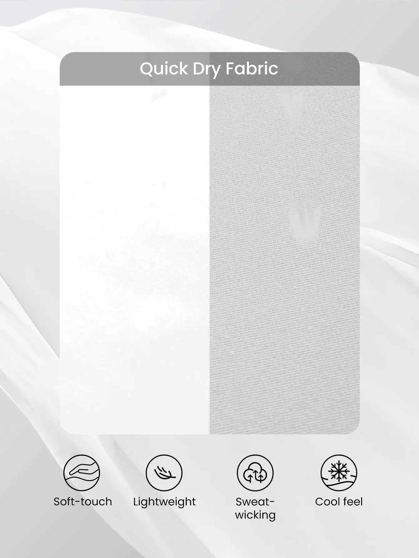 GLOWMODE 速干凉爽触感落肩长袖跑步 T 恤，带拇指孔 - 白色 - 查看 2