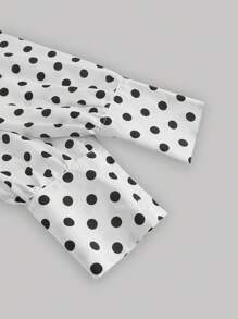 SHEIN MOD 女士白色复古浪漫领结衬衫，通勤休闲，时尚都市，优雅派对装衬衫 - 白色 - 查看 3