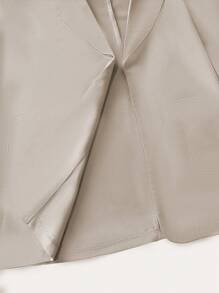 SHEIN LUNE Women's Classic Lapel Collar Long Sleeve Blazer Jacket - Apricot - View 7