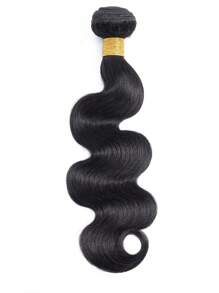 3pcs Body Wave Human Hair Bundles Virgin Hair Extension 3 Bundles Real Double Weft Hair Weave Cheap Hair Daily Use Natural Black Color - Natural Black - View 3