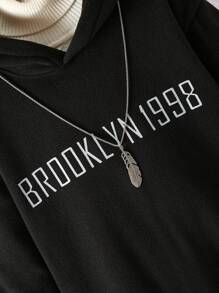 Áo nỉ thêu dành cho bé trai tuổi teen, thích hợp mặc mùa đông. - màu đen - Xem 8