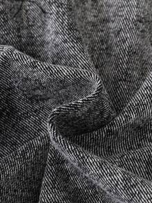 SHEIN 男婴 2 件套凉爽保暖石洗工装口袋黑色牛仔保暖内衬泰迪夹克和宽松牛仔慢跑牛仔裤，适合男婴室内/室外秋冬服装 - 彩色 - 查看 6