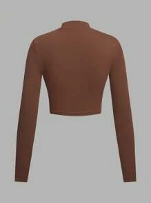 SHEIN EZwear 3 piezas Camiseta de manga larga con cremallera, apropiada para otoño e invierno - Multicolor - Ver 6