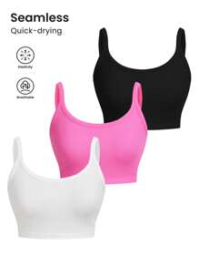 3pcs/Set Seamless Sport Camisole - Multicolor - View 2