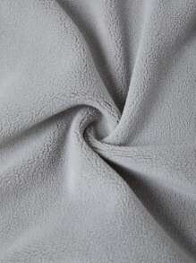 SHEIN EZwear Back To School Stretchy Zip Up Thermal Lined Jacket Hoodies Going Out - Grey - View 6