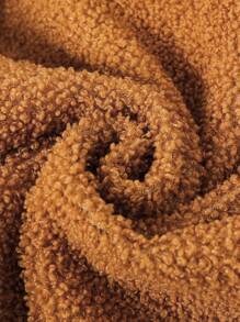 SHEIN جاكيت جينز مبطنة بالحرارة بغطاء للرأس وجيوب متعددة بتصميم فضفاض للفتيات الصغيرات