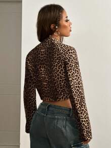 Coolane 时尚豹纹短夹克，秋季