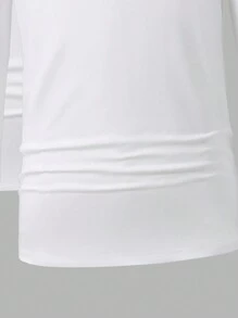 5pcs All-Match White T-Shirts For Tween Boys, School, Campus, College Chic Autumn/Winter - White - View 4