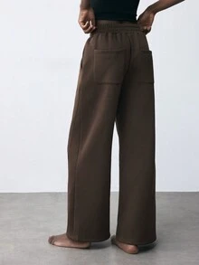 Maija Women's Casual Brown Printed Sweatpants, Autumn/Winter