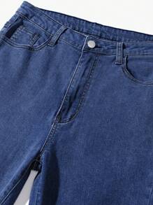 SHEIN Teen Boy Casual Fashion Blue Comfort Stretch Jeans For Dailywear And Back To School Boys Cool/Boys Thanksgiving Costume Dailywear And Fall/Winter Teen Boy - Dark Wash - View 15