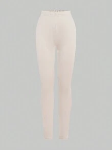 SHEIN Quần legging cạp vừa thoải mái, mềm mại, đa năng cho bé gái tuổi mới lớn, nhiều gói - Nhiều màu - Xem 7