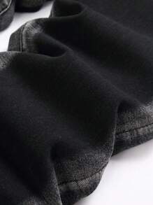 Chillumni Men's Casual Distressed Denim Jeans - Black - View 3