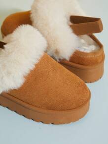 Mini mi 畅销儿童栗色后带厚底拖鞋 - 超级舒适，时尚复古风格，适合室内外穿着