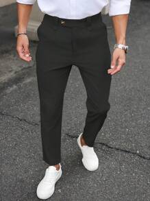Manfinity Bizformal Pantalon cargo casual de tous les jours à jambe droite pour hommes