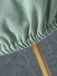 2pcs Tween Girl Solid Color Front Button Hoodie And Pants Set