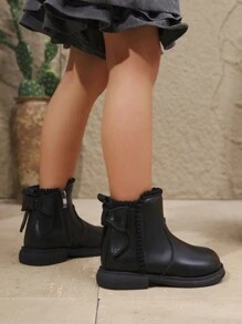 Botas curtas de moda estilo princesa para meninas, Outono/Inverno
