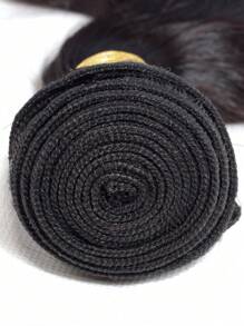 3pcs Body Wave Human Hair Bundles Virgin Hair Extension 3 Bundles Real Double Weft Hair Weave Cheap Hair Daily Use Natural Black Color - Natural Black - View 4