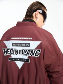 Manfinity VCAY Men's 100% Polyester Woven Racing Suit Jacket With Applique, Suitable For Winter - Red - View 7