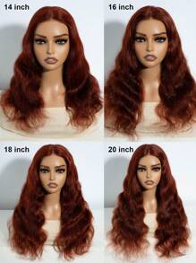ALL READY WIG Pre Plucked Pre-Cut Lace 4x4 Glueless Lace Closure Wig 100% Human Hair Reddish Ginger Brown Body Wave Wig 9AM HAIR Halloween Costumes - S33D - View 11