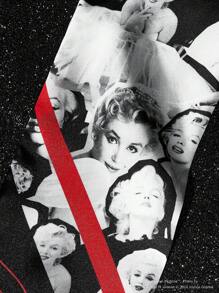 Marilyn Monroe X SHEIN Women Colorblock Figure Graphic Fashion Square Scarf
