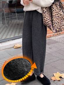 FRIFUL Women's Casual Loose Harem Pants,Fleece Lined Fall,Winter