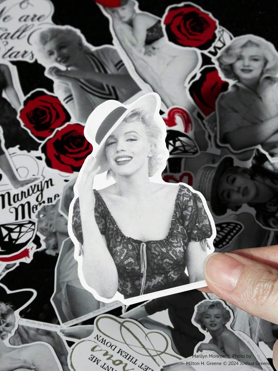 Marilyn Monroe X SHEIN 55pcs Package Of Figure & Butterfly Pattern Stickers