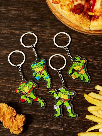 TEENAGE MUTANT NINJA TURTLES | SHEIN 4pcs/Set Cartoon Turtle Acrylic ...