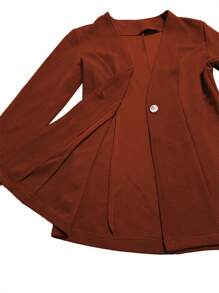 Chiquease Blazer casual sin cuello, ligero y sin forro de manga larga para mujer